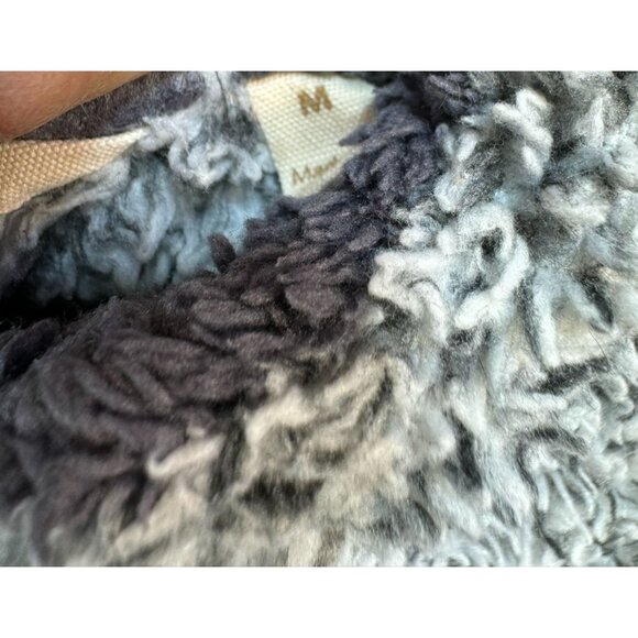 Soft Surroundings Womens Sherpa Pullover Jacket Medium Gray Pockets - Picture 3 of 12